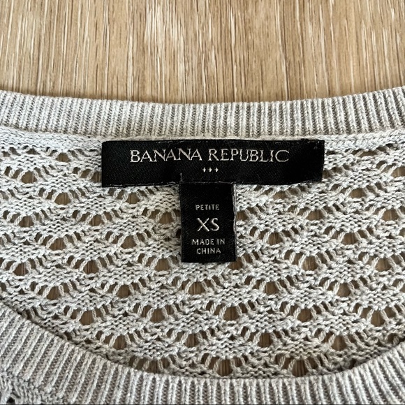 Banana Republic Crochet Short Sleeve Sweater - Picture 7 of 9